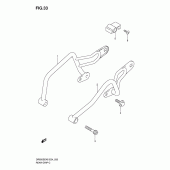 Схема вузла: Задня частина рукоятки Suzuki DR650 DR650SE