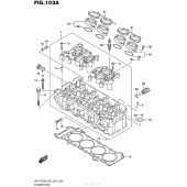 Схема вузла: Головка циліндра Suzuki GSX-R750