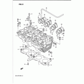 Схема вузла: Головка циліндра Suzuki GSX-R1100