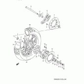 Схема вузла: Заднє колесо Suzuki DR650 DR650S