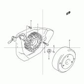 Схема узла: Статор & Ротор для Suzuki TU125