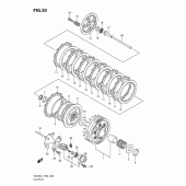 Схема вузла: Зчеплення Suzuki VL800 Intruder C800/ Boulevard C50