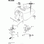 Схема вузла: Паливний бак (Vl1500Btl7 E28) для Suzuki VL1500 Boulevard C90T BOSS