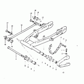 Схема вузла: Задній важіль підвіски для Suzuki DR400