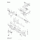 Схема вузла: Копірний вал & Вилки & Вал перемикання для Suzuki GW250 Inazuma