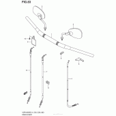 Схема вузла: Кермо & Тросики (Vzr1800Bzl4 E03) для Suzuki VZR1800 Boulevard M109R BOSS