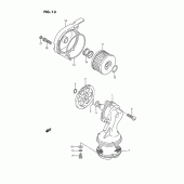 Схема вузла: Масляний насос для Suzuki LS650 Savage