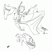 Схема вузла: Передній обтічник (An650ak5) для Suzuki AN650 Burgman (EU analogue of SkyWave)