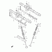 Схема узла: Распредвал & Клапан (Model n/p/r/s/t) для Suzuki GSX600 Katana