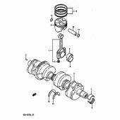 Схема узла: Коленчатый вал & Поршень (Model j/k) для Suzuki GSX-R750