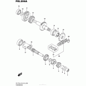 Схема вузла: Трансмісія для Suzuki DR-Z70