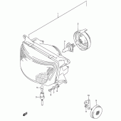 Схема вузла: Фара (Model p/r) для Suzuki RF600