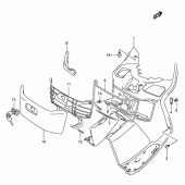 Схема вузла: Передній бардачок (Model x/y) для Suzuki AN400 Burgman (EU analogue of SkyWave)