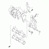 Схема вузла: Передній гальмівний супорт для Suzuki GSX-R600