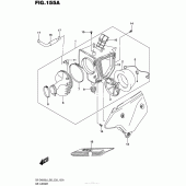 Схема узла: Воздушный фильтр для Suzuki DR-Z400 DR-Z400S