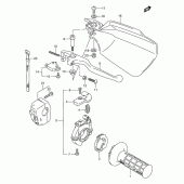 Схема узла: Правый пульт управления рулевой для Suzuki TS125