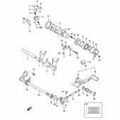 Схема узла: Копирный вал & Вилки & Вал переключения для Suzuki GSX750