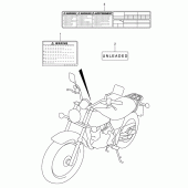 Схема вузла: Інформаційні наклейки для Suzuki RV125