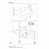 Схема вузла: Майданчик заднього кофра для Suzuki AN650 Burgman (EU analogue of SkyWave)