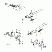 Схема вузла: Підніжка & Підставка для Suzuki TS250