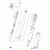 Схема узла: Передняя вилка для Suzuki GSX600 Katana