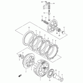 Схема вузла: Зчеплення Suzuki VL125 Intruder LC