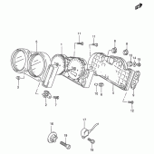 Схема узла: Спидометр (Model w/x) для Suzuki GSX-R750