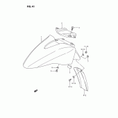 Схема вузла: Переднє крило для Suzuki GSX1100