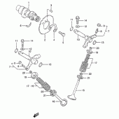 Схема вузла: Розподільний вал & Клапан для Suzuki GZ125 Marauder