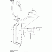 Схема вузла: Кермо & Тросики (Vl800Bl4 E33) для Suzuki VL800 Boulevard C50 BOSS