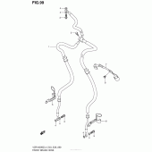 Схема узла: Передний тормозной шланг для Suzuki VZR1800 Boulevard M109R B.O.S.S