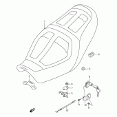 Схема узла: Сиденье (Model y/k1) для Suzuki GSX1200