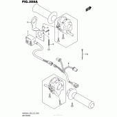 Схема вузла: Ручки з підігрівом (Опція) для Suzuki AN400 Burgman (EU analogue of SkyWave)