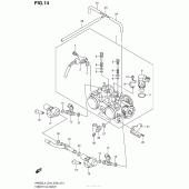 Схема вузла: Throttle Body (An650Zl4 E28) для Suzuki AN650 Burgman (EU analogue of SkyWave)