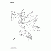 Схема узла: Передний обтекатель (An650ak6/k7) для Suzuki AN650 Burgman (EU analogue of SkyWave)