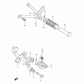 Схема вузла: Підніжки для Suzuki DR350