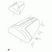 Схема узла: Заглушка сиденья пассажира (Model v) для Suzuki GSX-R750