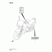 Схема узла: Информационные наклейки для Suzuki EN125