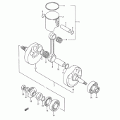 Схема вузла: Колінчастий вал & Поршень (Model k) для Suzuki RM250