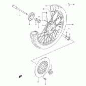 Схема вузла: Переднє колесо Suzuki GZ250 Marauder