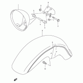 Схема узла: Кожух фары (Model x) для Suzuki GZ250 Marauder