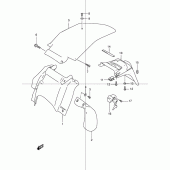 Схема вузла: Заднє крило для Suzuki DR250