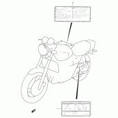 Схема вузла: Інформаційні наклейки для Suzuki GSX400
