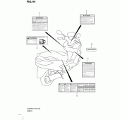 Схема вузла: Інформаційні наклейки для Suzuki UH200 Burgman