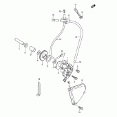 Схема вузла: Масляний насос (Model n p9, model r p31) для Suzuki TS125