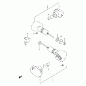 Схема вузла: Поворотники (E24) для Suzuki GS500