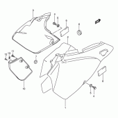 Схема вузла: Бічні панелі (Model k3/k4) для Suzuki DR-Z400 DR-Z400E
