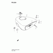 Схема вузла: Паливний бак для Suzuki LS650 Boulevard S40