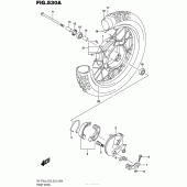 Схема вузла: Переднє колесо для Suzuki DR-Z70