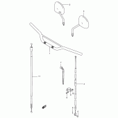 Схема вузла: Кермо & Тросики (E6) для Suzuki DF200
